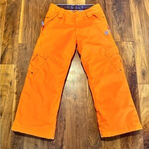DC Boys Unisex Insulated Snowboard Snow Ski Pants Neon Orange